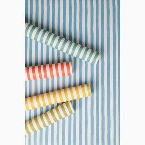 Ida Stripe Denim Blue Wallpaper