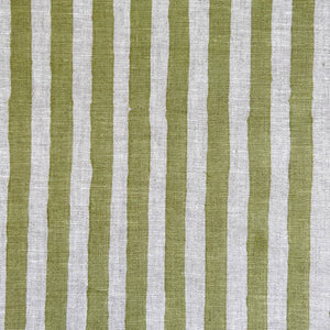 Ida Stripe Olive Green Fabric