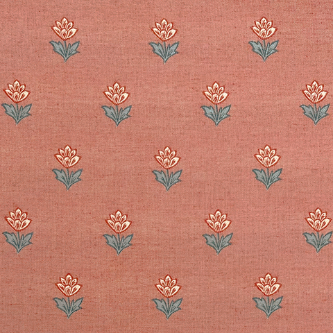 Indian Tulips Coral Fabric