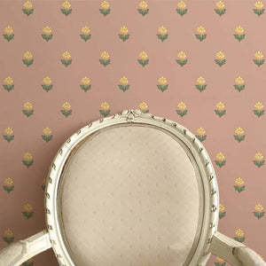 Indian Tulips Pink & Yellow Wallpaper