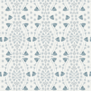 Kaleidoscope Garden Bluebird Grasscloth Wallpaper