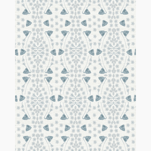 Kaleidoscope Garden Bluebird Grasscloth Wallpaper