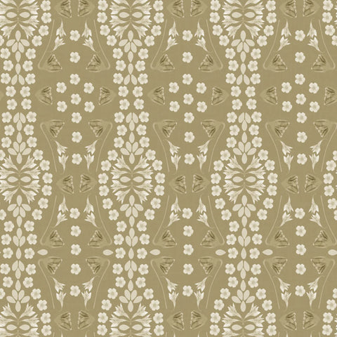 Kaleidoscope Garden Relief Burlap Fabric