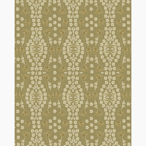 Kaleidoscope Garden Relief Burlap Grasscloth Wallpaper