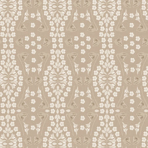 Kaleidoscope Garden Relief Rouge Fabric