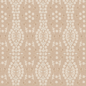 Kaleidoscope Garden Relief Rouge Grasscloth Wallpaper