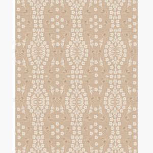 Kaleidoscope Garden Relief Rouge Grasscloth Wallpaper