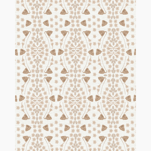 Kaleidoscope Garden Rouge Grasscloth Wallpaper