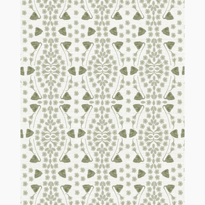 Kaleidoscope Garden Sage Grasscloth Wallpaper
