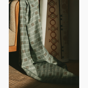 Labyrinthine Verdigris Fabric