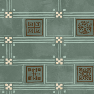 Labyrinthine Verdigris Fabric
