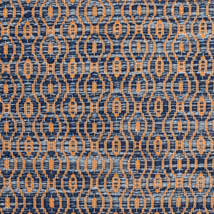Laguna Wave Blue / Tangerine Rug