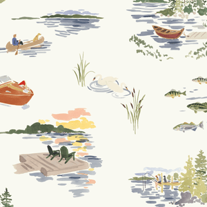 Lake House Ecru Wallpaper
