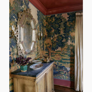 Left Bank Multi Grasscloth Mural Wallpaper