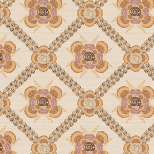 Lyford Peach Grasscloth Wallpaper