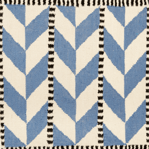 Madrid Stripe Blue Daisy Rug