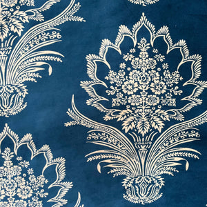 Mahmut White Velvet Fabric