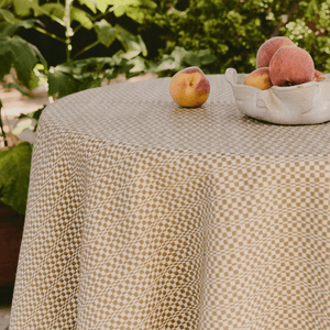 Malmo Check Ginger Outdoor Fabric