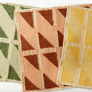 Merino Kilim Triangle Yellow Rug