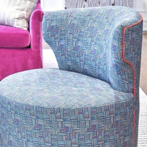 Milledge Navy Multi Fabric