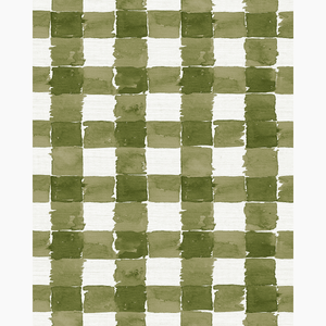 Mom's Plaid Grove Grasscloth Wallpaper