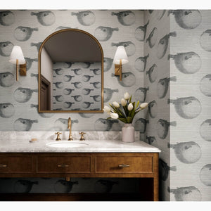 Mr. Blow Velvet Underground Grasscloth Wallpaper