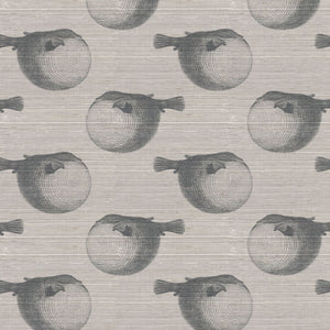 Mr. Blow Velvet Underground Grasscloth Wallpaper