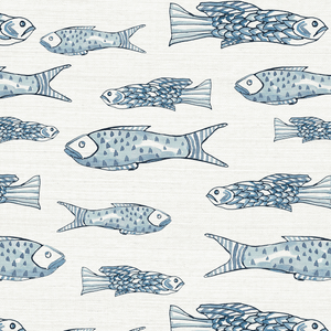 Off The Hook Sea Grasscloth Wallpaper