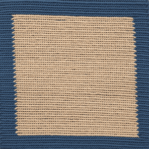 Outdoor Border Navy Rug