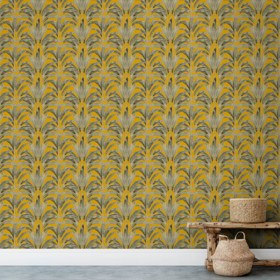 Palms Marigold Wallpaper