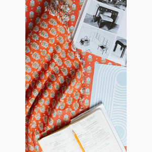 Periwinkle Red Clay Fabric