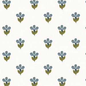 Pressed Petunia Bluebird Fabric