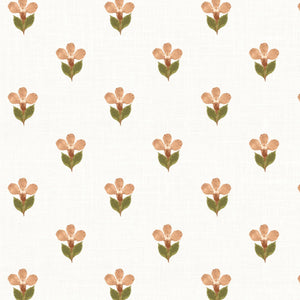 Pressed Petunia Peach Fabric