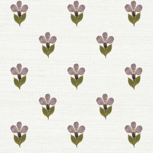 Pressed Petunia Petunia Grasscloth Wallpaper