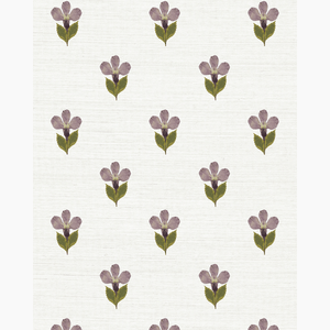 Pressed Petunia Petunia Grasscloth Wallpaper