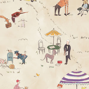 Prospect Park Ecru Mural Wallpaper
