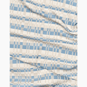 Shaker Plaid Sky Outdoor Fabric