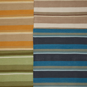 Silk Stripe Dhurrie Autumn Rug