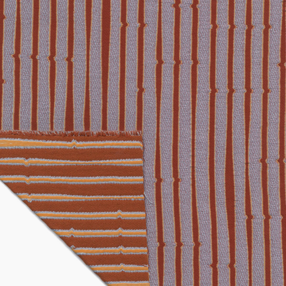 Rust Fabrick Snag Stripe Rust Fabric