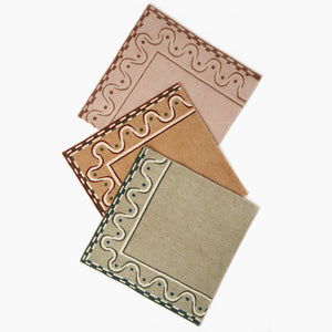 Squiggle Border Soft Clay Rug