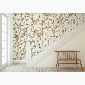 Stone Plume Winter White Wallpaper