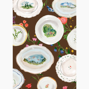 Tablescape Cocoa Wallpaper