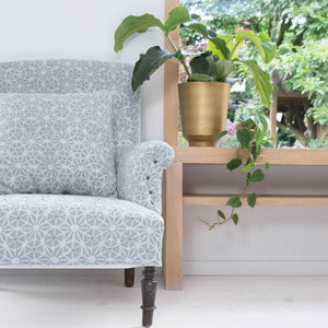 Taraka Ash Grey Embroidered Fabric