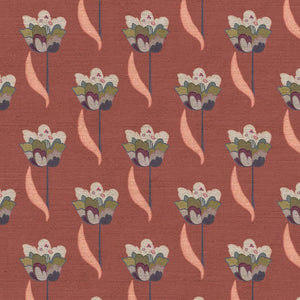 Tulips Terra Pink Fabric