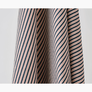 Two Tone Ticking Indigo and Red Fabric