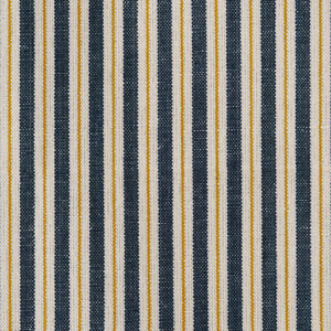 Two Tone Ticking Navy and Gold Fabric