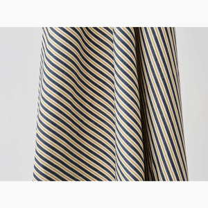 Two Tone Ticking Navy and Gold Fabric