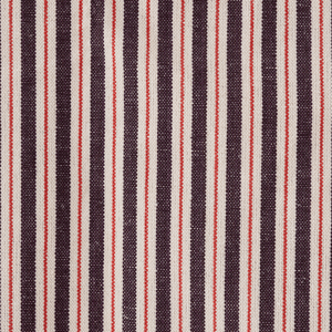 Two Tone Ticking Plum and Red Fabric