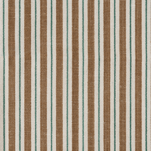 Two Tone Ticking Taupe and Aqua Fabric