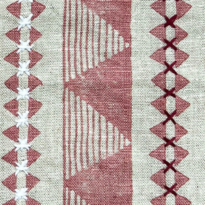 Una Berry Blush Embroidered Fabric